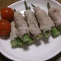 shinoko666's cooksnap of when they made グリーンアスパラガスの豚肉巻き.