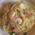 shinoko666's cooksnap of when they made 長ねぎとベーコンのぺペロンチーノ.