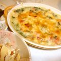 ryoutakuママ's cooksnap of when they made 栄養満点☆ほうれん草と水煮大豆のグラタン.