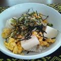 めろんぐまん's cooksnap of when they made 簡単！卵とお豆腐の丼.