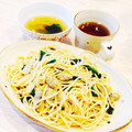 ゆーこあお's cooksnap of when they made あさりとほうれん草のｽﾞﾎﾞﾗ和風パスタ.