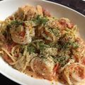 naomissi's cooksnap of when they made エビとエリンギのトマトクリームパスタ.