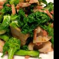 ここandまど's cooksnap of when they made 菜の花とレンコンのニンニク炒め.
