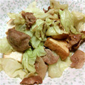 栄太君's cooksnap of when they made 豚と厚揚げとキャベツの簡単中華炒め.