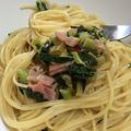 すいうー's cooksnap of when they made ☆大根の葉で節約簡単パスタ☆.