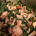 HUCHICORO's cooksnap of when they made 梅･春菊･豚パスタ.