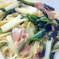 yuko1013's cooksnap of when they made 山芋とほうれん草のバター醤油パスタ.
