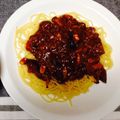 ずみまめ's cooksnap of when they made 茄子ときのこのミートスパゲッティ.