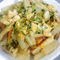 はるたんママ0727's cooksnap of when they made 大根（かぶ）の葉とちくわと卵の炒め物.