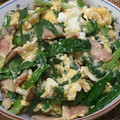きゃんま's cooksnap of when they made 簡単☆ニラとベーコンの卵とじ❁.