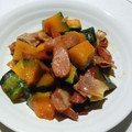 ゆみらんたん's cooksnap of when they made かぼちゃとベーコン焼肉のタレ炒め♬.