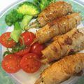 chiharuathome's cooksnap of when they made もやしと大葉の豚バラ巻き.