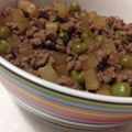 ゆりまる2011's cooksnap of when they made 大根と鶏挽肉とグリンピース♪ご飯にのせて.