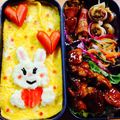 RIOSA★'s cooksnap of when they made ☆バレンタインキャラ弁☆.
