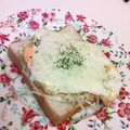龍青空ママ's cooksnap of when they made もやしと卵のチーズトースト.