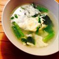 Baaarbie's cooksnap of when they made ほうれん草と卵のスープ♫.