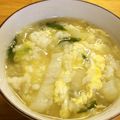 みやびいぬ's cooksnap of when they made 白菜とニラのコンソメ雑炊.