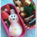 りーたみ's cooksnap of when they made キャラ弁☆雪だるま.