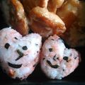 yurinar's cooksnap of when they made キャラ弁 ✿ ハートがいっぱいのお弁当.