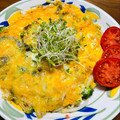 kinniko's cooksnap of when they made 節約&あと１品♡もやしの卵チーズ挟み焼き.