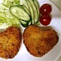 やぼきち's cooksnap of when they made ハート型ポテトコロッケ.