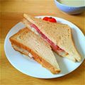 しじみごはん's cooksnap of when they made ハム林檎ブルーチーズのクロックムッシュー.