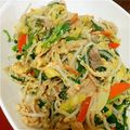 レイア♪'s cooksnap of when they made 豚バラ肉と豆もやしの玉子炒め♪.