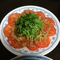 いるかくゆら's cooksnap of when they made ゴマ香る♪トマトと水菜のサラダ.