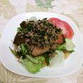 龍青空ママ's cooksnap of when they made 魚ときゅうりのにんにくピリ辛だれ.