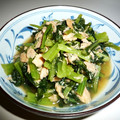 kurukurumin's cooksnap of when they made 小松菜とシーチキンのわさびしょうゆ和え.
