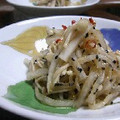 1646's cooksnap of when they made ☆大根とえのきの黒胡麻ピリ辛あえ☆.