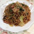 Hiちー's cooksnap of when they made 小松菜とベーコンの焼きそば.