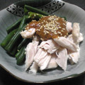 あさしし's cooksnap of when they made 鶏ささみといんげんの酢味噌がけ.