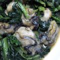ぱんプきん's cooksnap of when they made 牡蠣と春菊の炒め物.