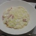 noemimama's cooksnap of when they made 白菜とベーコンのクリーミィ♡パスタ♫.