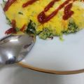 マユサクラ's cooksnap of when they made 残った餃子の具でちゃちゃっとオムレツ☆.