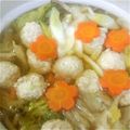 chocokate's cooksnap of when they made フワフワ♥シンプル鶏つくね鍋.