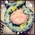 キュウもも's cooksnap of when they made ハートの巻き寿司♡バレンタイン.