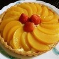 ネコたぬき's cooksnap of when they made ♡特大ピーチタルト♡inカスタード.