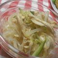HappyKoron's cooksnap of when they made ピリ辛☆ もやしと鶏肉の中華サラダ.
