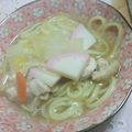 くろ◆ねこ's cooksnap of when they made おひとりさま♪「中華丼の素」で、五目麺鍋.