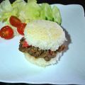 mielle's cooksnap of when they made ☆ライスバーガー.