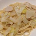 liarra's cooksnap of when they made 白菜と大根のにんにくマヨパスタ.