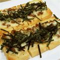 Hana1010's cooksnap of when they made 油揚げピザ①とろ～り納豆キムチチーズ.