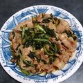 碧きりん's cooksnap of when they made 大根菜と豚肉の辛子醤油炒め.