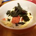 しょこ0628's cooksnap of when they made 明太マヨネーズおにぎり風どんぶり.