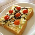 まぁ！'s cooksnap of when they made 蕪とトマトの塩昆布トースト.