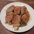 ちゃはち's cooksnap of when they made ☆豚しゃぶお肉のシャキッと！レタス巻き☆.