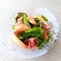 ヒヨコとウサギ's cooksnap of when they made 生ハムと桃のサラダ～すだちドレッシング～.