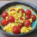 umemodoki's cooksnap of when they made ごま油香る♪かんたんトマトと卵の中華炒め.